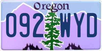 OR license plate 092WYD