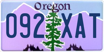 OR license plate 092XAT