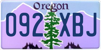 OR license plate 092XBJ