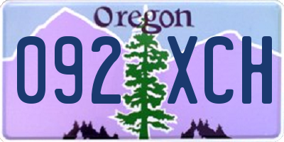 OR license plate 092XCH