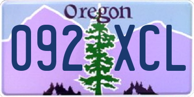OR license plate 092XCL
