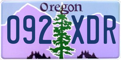 OR license plate 092XDR