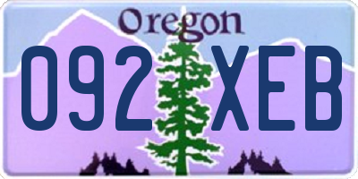 OR license plate 092XEB