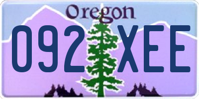 OR license plate 092XEE