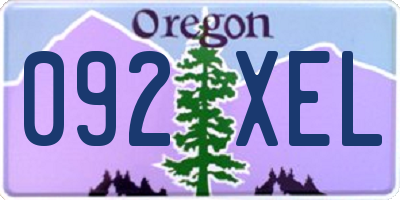 OR license plate 092XEL