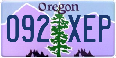 OR license plate 092XEP