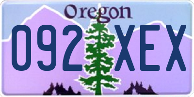 OR license plate 092XEX