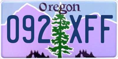 OR license plate 092XFF
