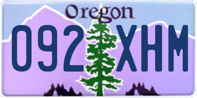 OR license plate 092XHM