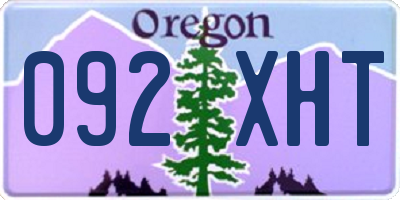 OR license plate 092XHT