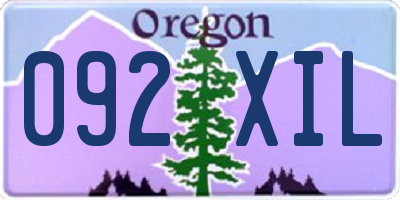 OR license plate 092XIL