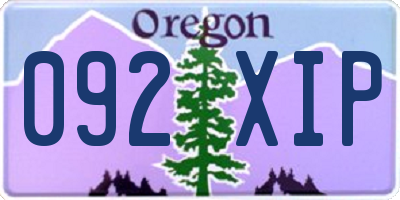 OR license plate 092XIP