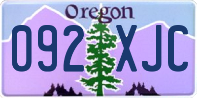 OR license plate 092XJC