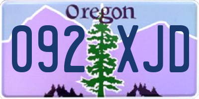 OR license plate 092XJD