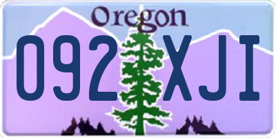 OR license plate 092XJI