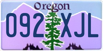 OR license plate 092XJL