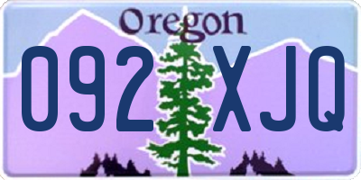 OR license plate 092XJQ