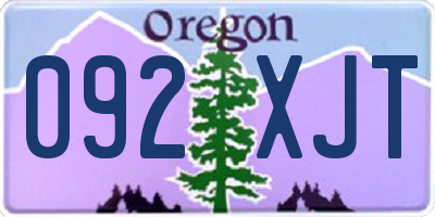 OR license plate 092XJT