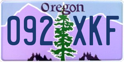 OR license plate 092XKF