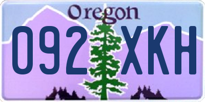 OR license plate 092XKH