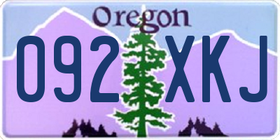 OR license plate 092XKJ