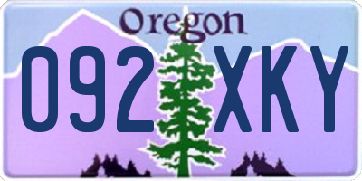 OR license plate 092XKY