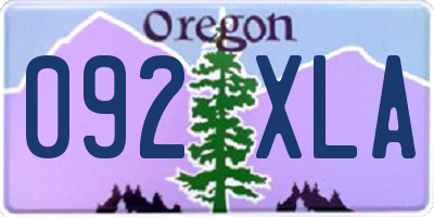 OR license plate 092XLA