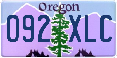 OR license plate 092XLC