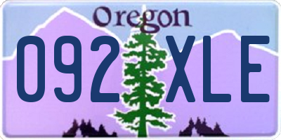 OR license plate 092XLE