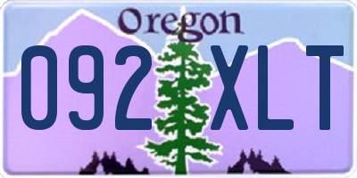 OR license plate 092XLT