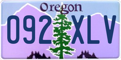 OR license plate 092XLV