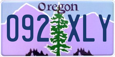 OR license plate 092XLY