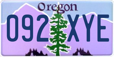 OR license plate 092XYE