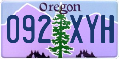 OR license plate 092XYH