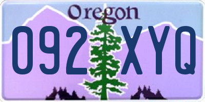 OR license plate 092XYQ