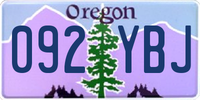 OR license plate 092YBJ