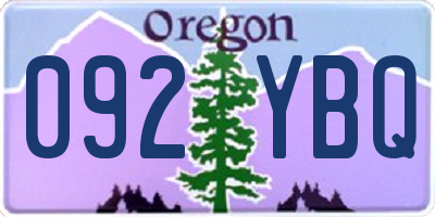 OR license plate 092YBQ