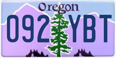 OR license plate 092YBT