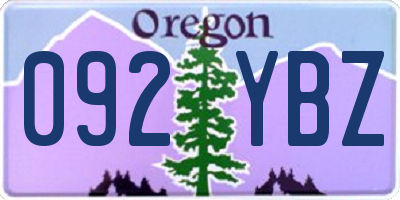 OR license plate 092YBZ
