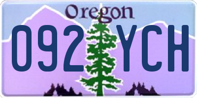 OR license plate 092YCH