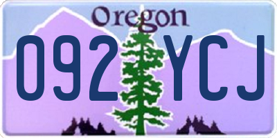 OR license plate 092YCJ