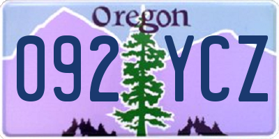 OR license plate 092YCZ