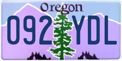 OR license plate 092YDL