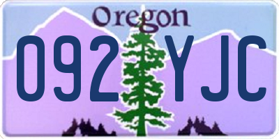 OR license plate 092YJC