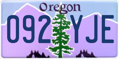 OR license plate 092YJE