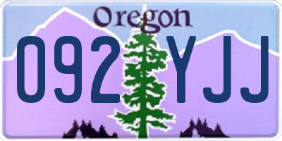 OR license plate 092YJJ