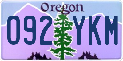OR license plate 092YKM