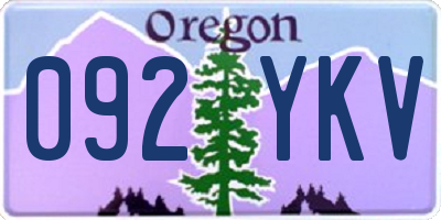 OR license plate 092YKV