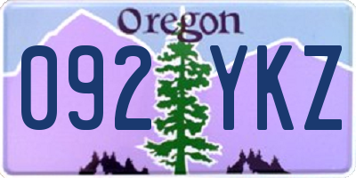 OR license plate 092YKZ