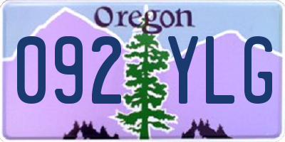 OR license plate 092YLG